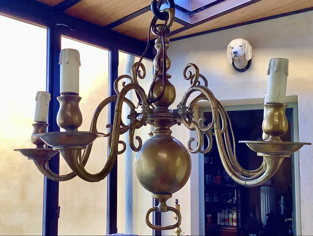 Lustre hollandais en bronze début XIX°