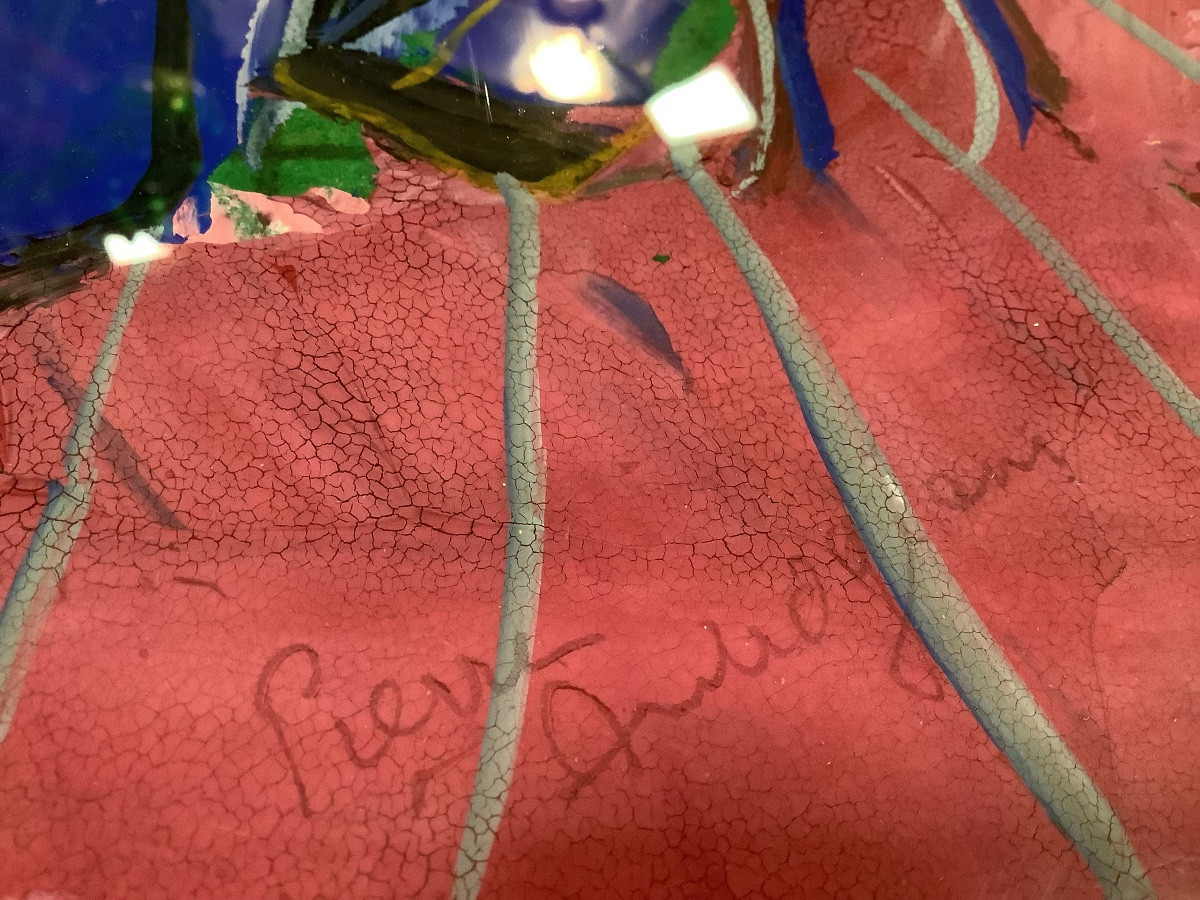  42 _oil On Cardboard, Bar Scene Signed Pierre Ambrogiani -photo-4