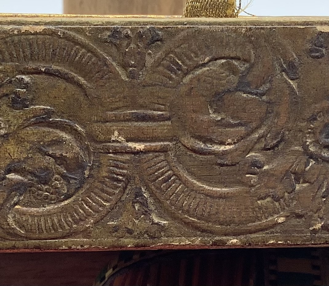 45_ Paire de petites boîtes  cartonnées ,avec fixės sous verre-photo-2