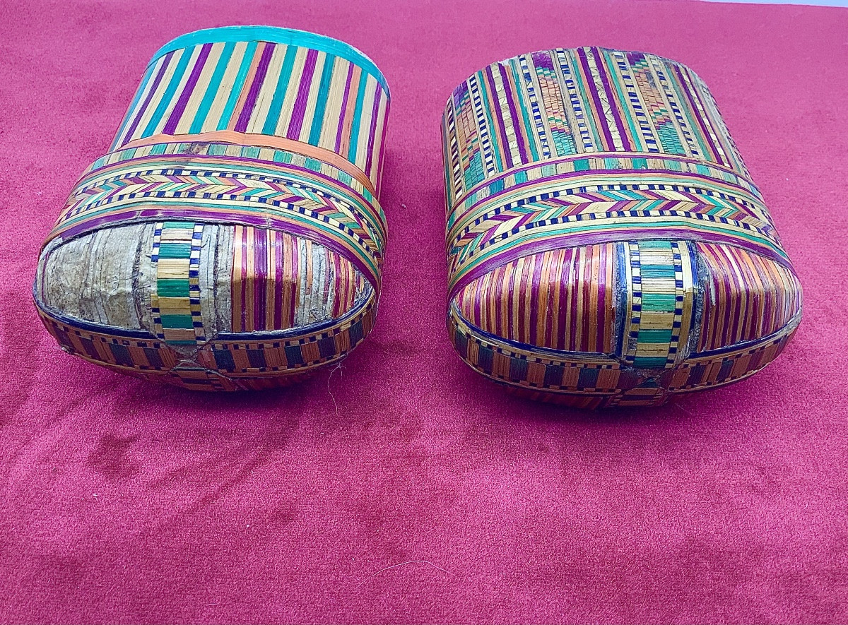 47 _colored Straw Marquetry Case -photo-2