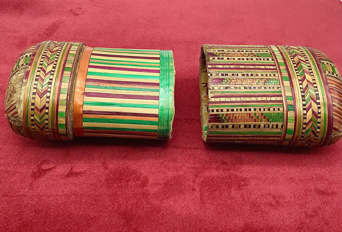 47 _colored Straw Marquetry Case -photo-4