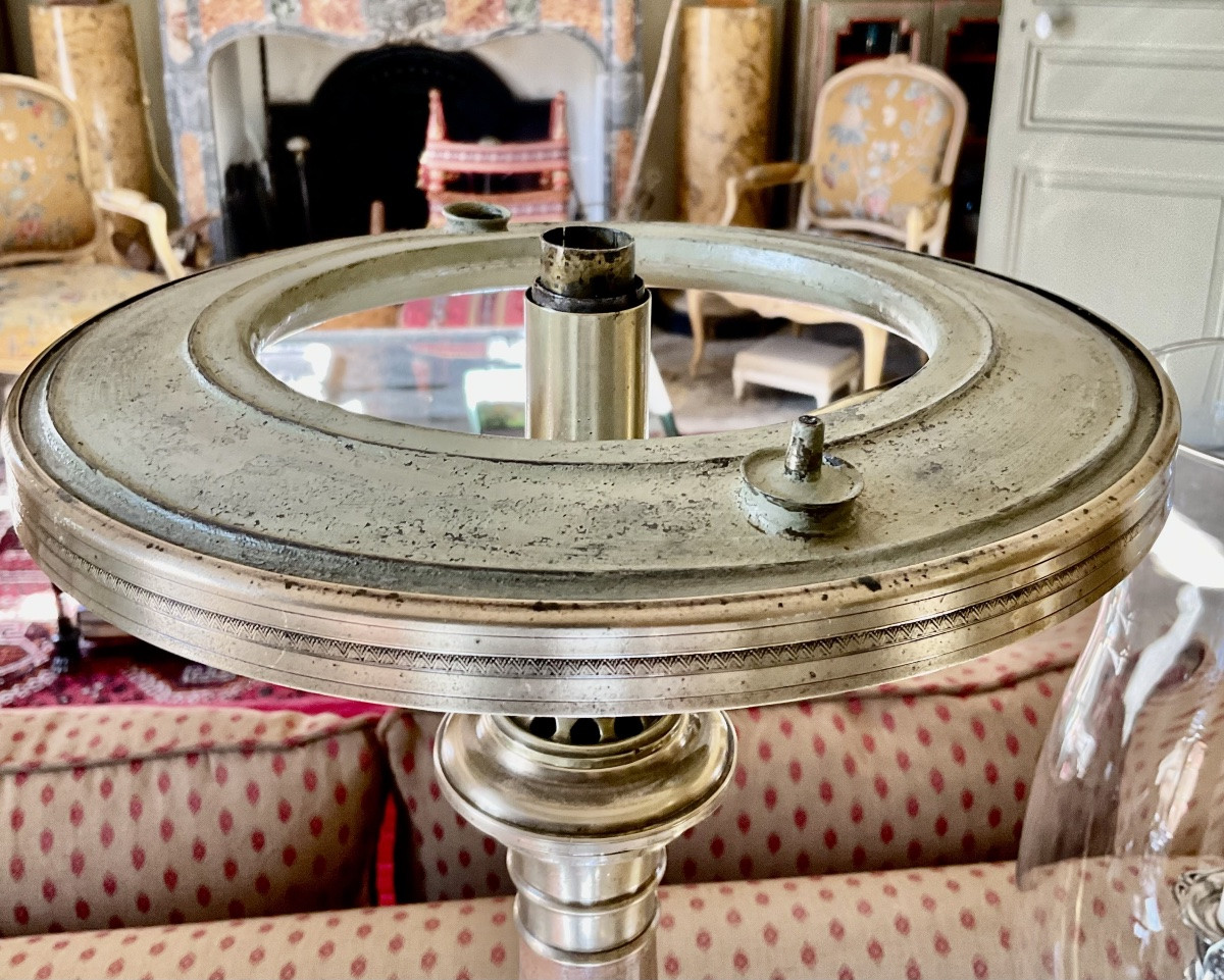 Lampe Carcel en tôle peinte jaune d’or et bronze -photo-3