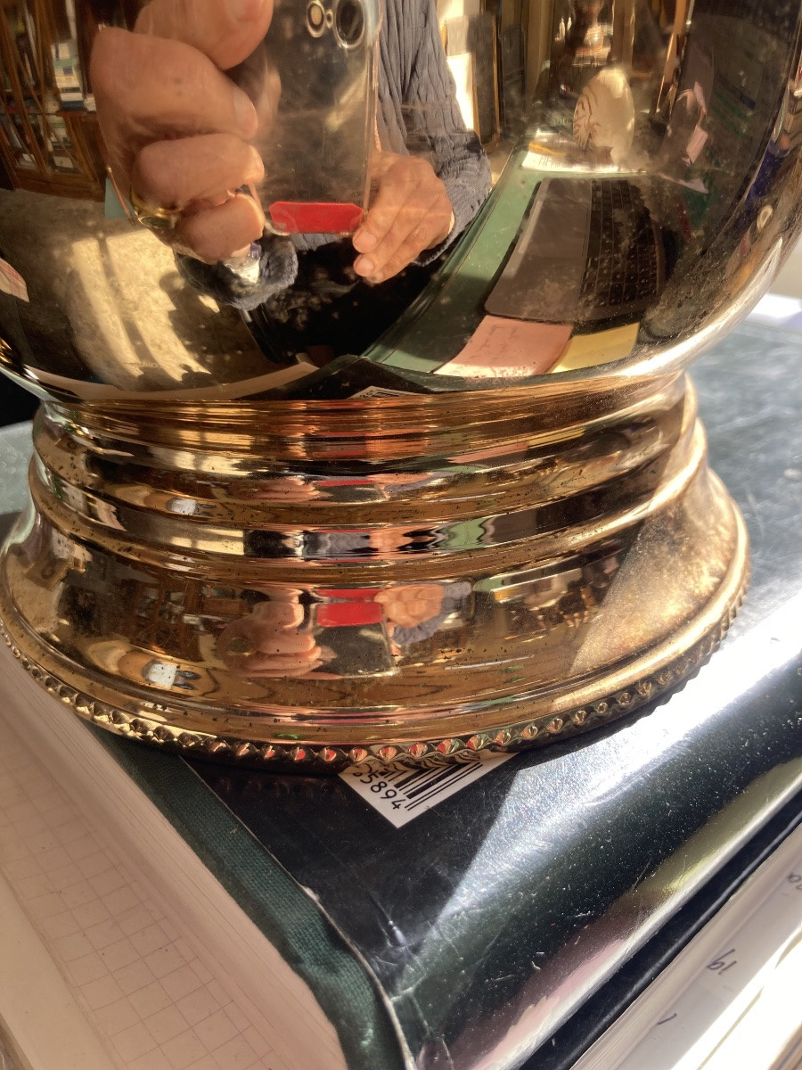 Sceau à  Champagne en métal doré -photo-2