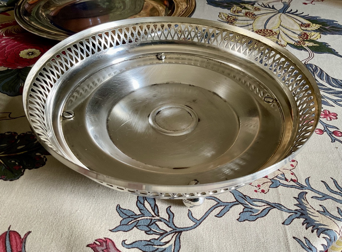 Chauffe plat en métal argenté de la maison Boulanger -photo-3