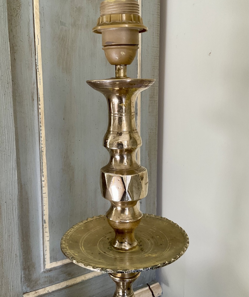 Moroccan Bronze Lamp Part -photo-1