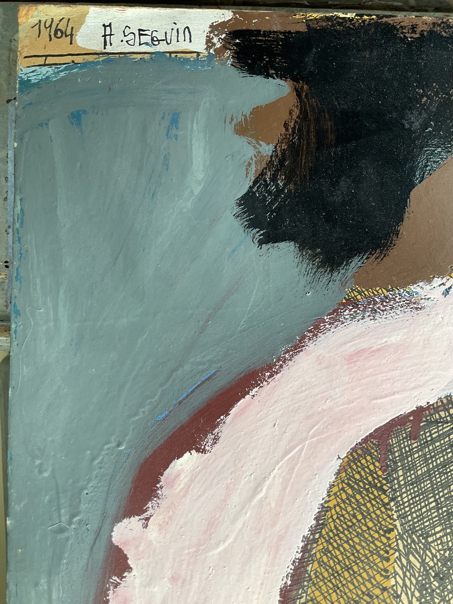Huile sur isorel signe Seguin datė 1964-photo-4