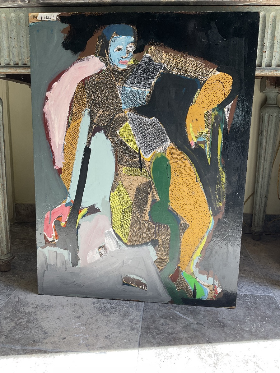 Huile sur isorel signe Seguin datė 1964