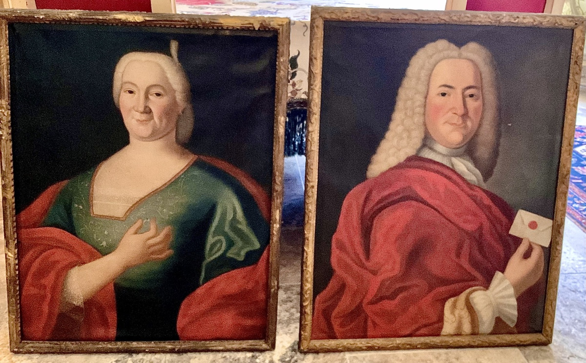 Pair Of Naive Wedding Portraits