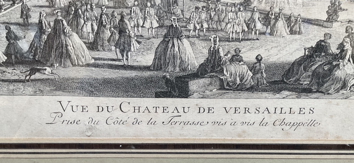 Paire de gravures , les jardins de Versailles et saint Cloud 1730-photo-3