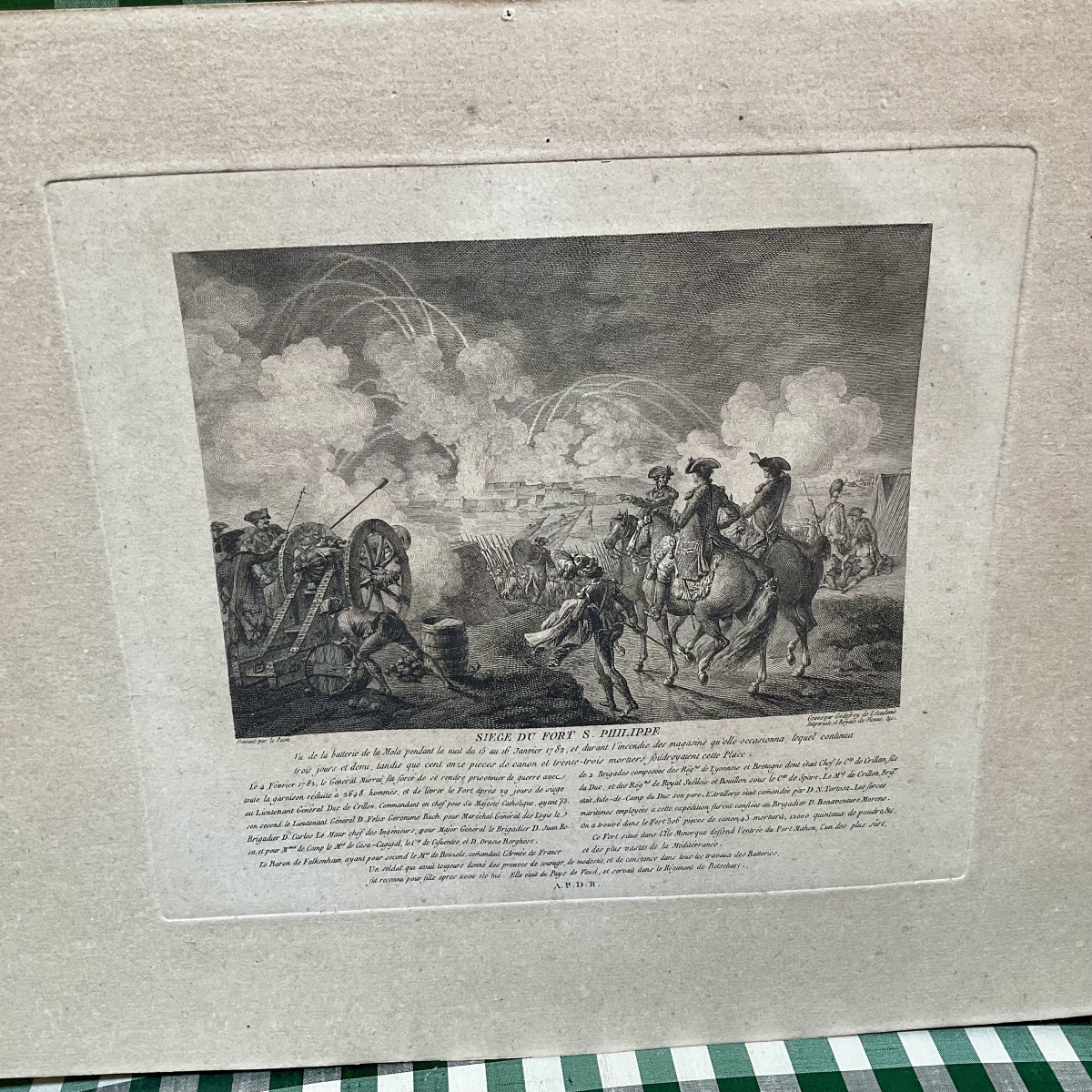 Set Of 6 Engravings Depicting Battles During The Reign Of Louis XVI, With Their Margins -photo-1