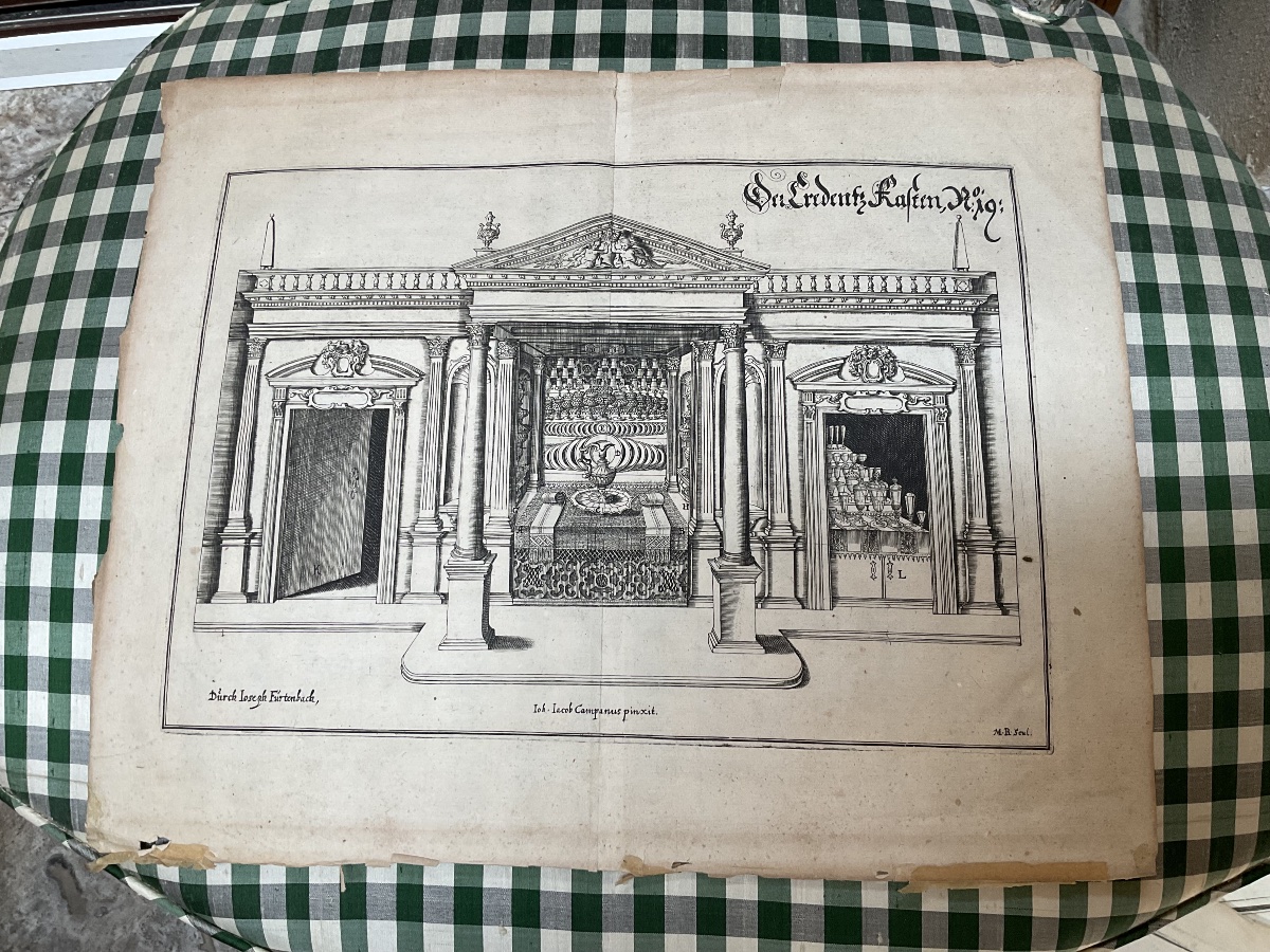 2 17th-century Architectural Engravings -photo-2