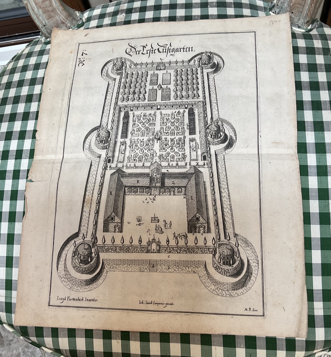 2 17th-century Architectural Engravings 