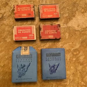 Jokes And Tricks: 4 Boxes Of Jumping Matches, 2 Packs Of Jumping Corporal Cigarettes