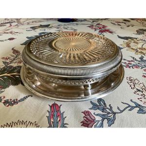 Chauffe plat en métal argenté de la maison Boulanger 