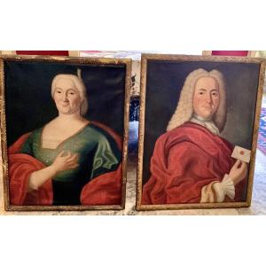 Pair Of Naive Wedding Portraits