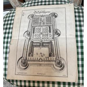 2 17th-century Architectural Engravings 
