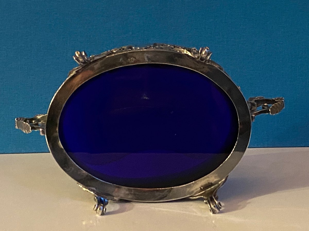 Solid Silver Sugar Bowl Decor At La Berain XIXth Louis XIV Style.-photo-4