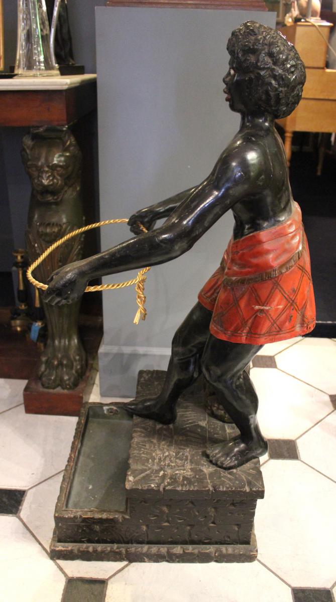 Porte Cannes En Bois Sculpté Polychrome Epoque Napoléon 3-photo-2