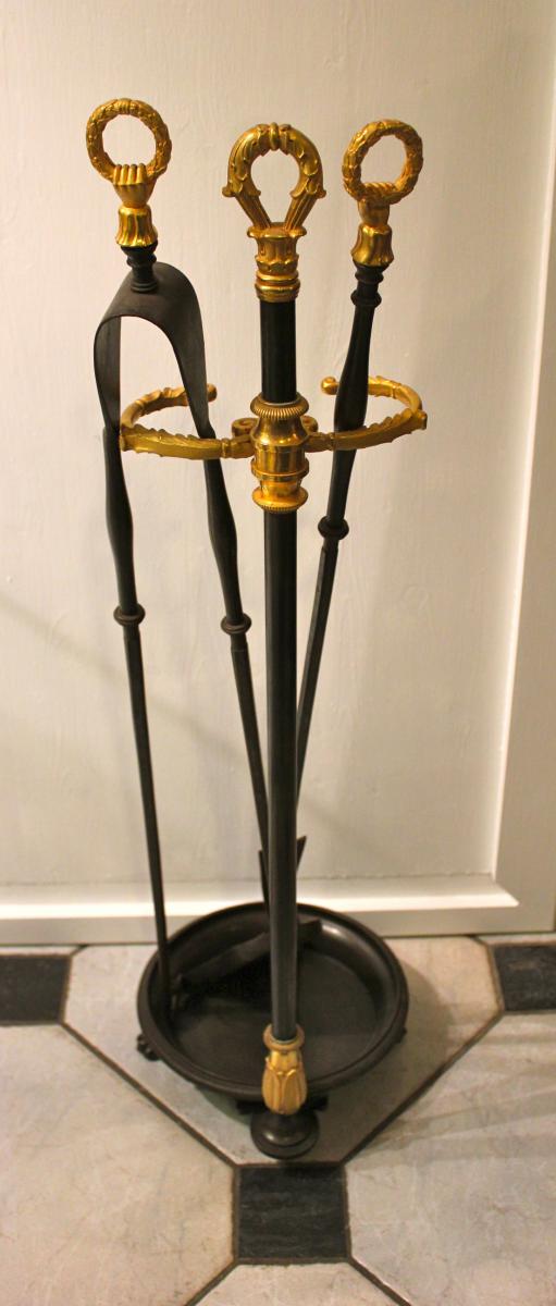 Servant From Fireplace In Bronze. Early XIX Siecle-photo-3