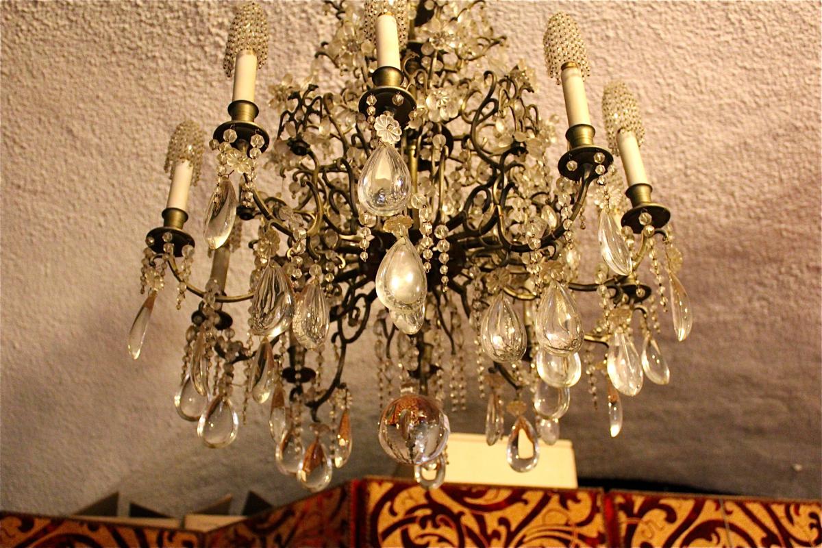 A Beautiful Chandelier Pendants, 10 Lights. Early Twentieth-photo-3