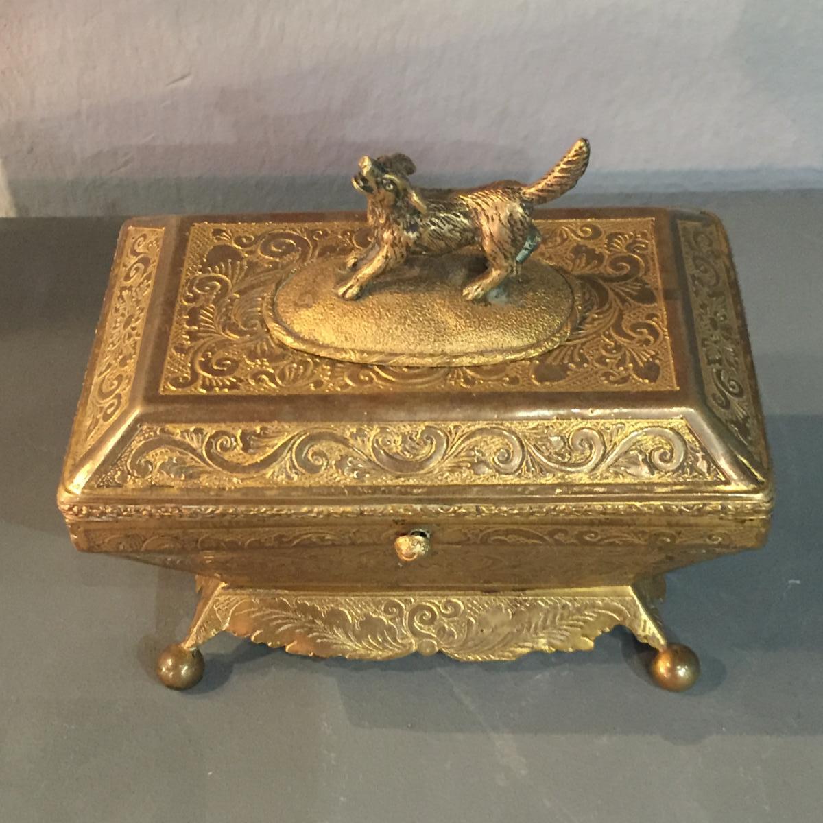 Coffret Forme Sarcophage XIXeme-photo-4