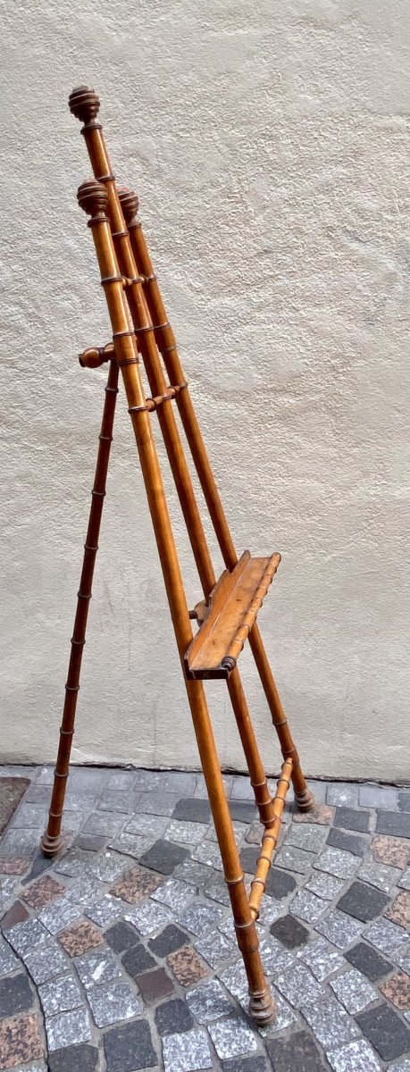 Salon Easel In Bamboo And Light Wood Mid XIXth Napoleon III.-photo-3