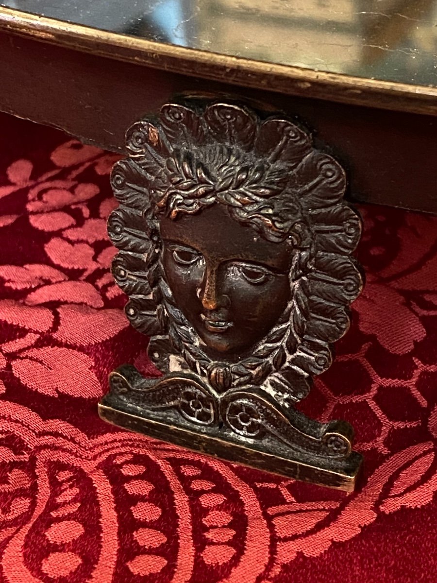 Important Surtout De Table Formant Plateau Bronze et fond miroir Debut XIXeme époque 1er Empire.-photo-2