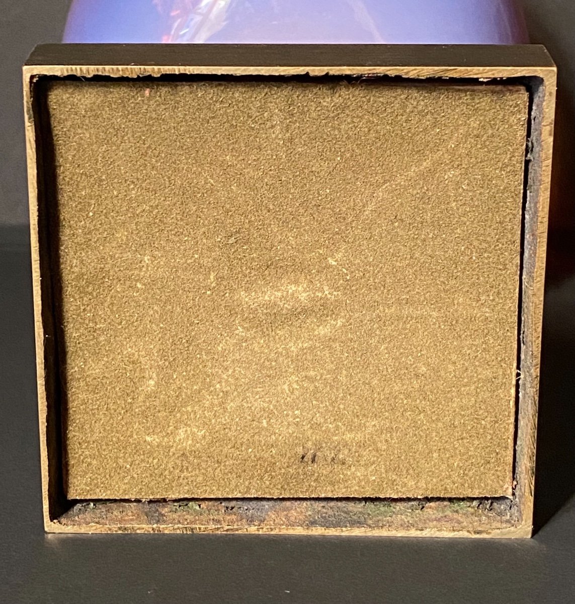 Rare Coupe Baguier En Opaline Gorge De Pigeon Montée Bronze XIXeme époque Charles X.-photo-5