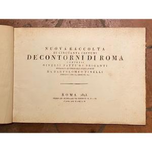 Important Book Of Fifty Engravings By Bartolomeo Pinelli Italy Rome XIXth 1823.