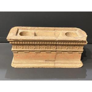 Terracotta Inkwell Object Du Tour Early XIXth 1st Empire Period.