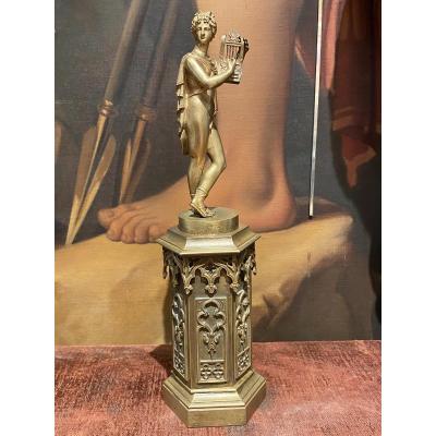 Rare Bronze Représentant Orphée ( Musique Et Poésie) XIXeme époque Charles X.