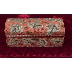 Box Or Glove Box Work Of Small Dots And Beads XIXth Napoleon III Period.