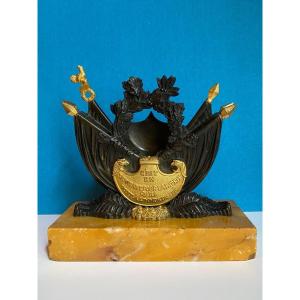 Important Gilt Bronze Watch Holder XIXth July Monarchy Period Around 1830.