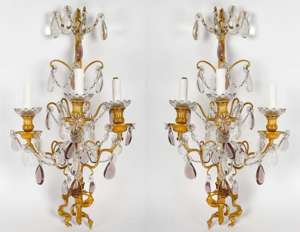 Pair Of Louis 16 Style Sconces From Maison Bagues