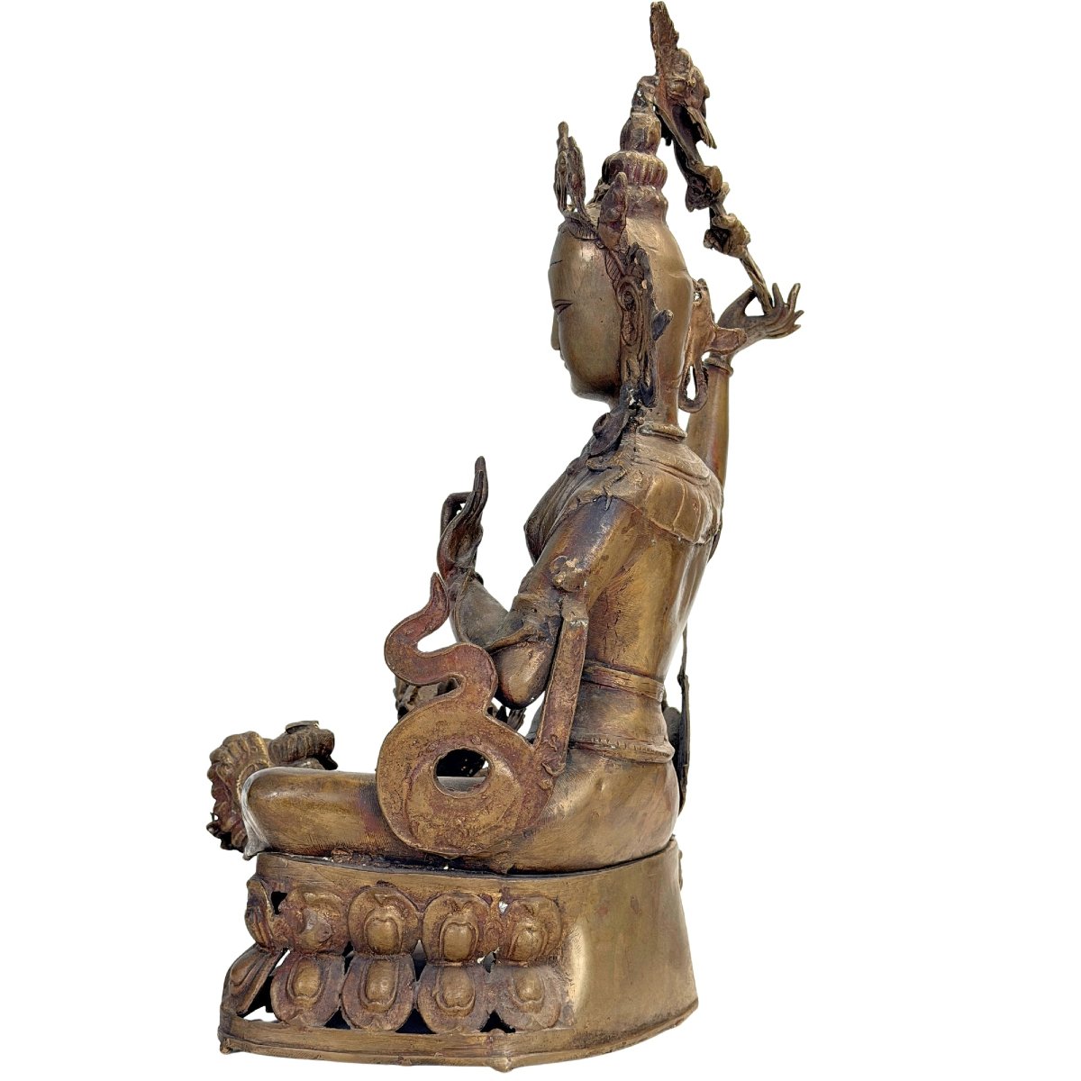 Mañjuśrī en bronze – Népal, vallée de Katmandou, XIXe siècle, 57 cm-photo-4