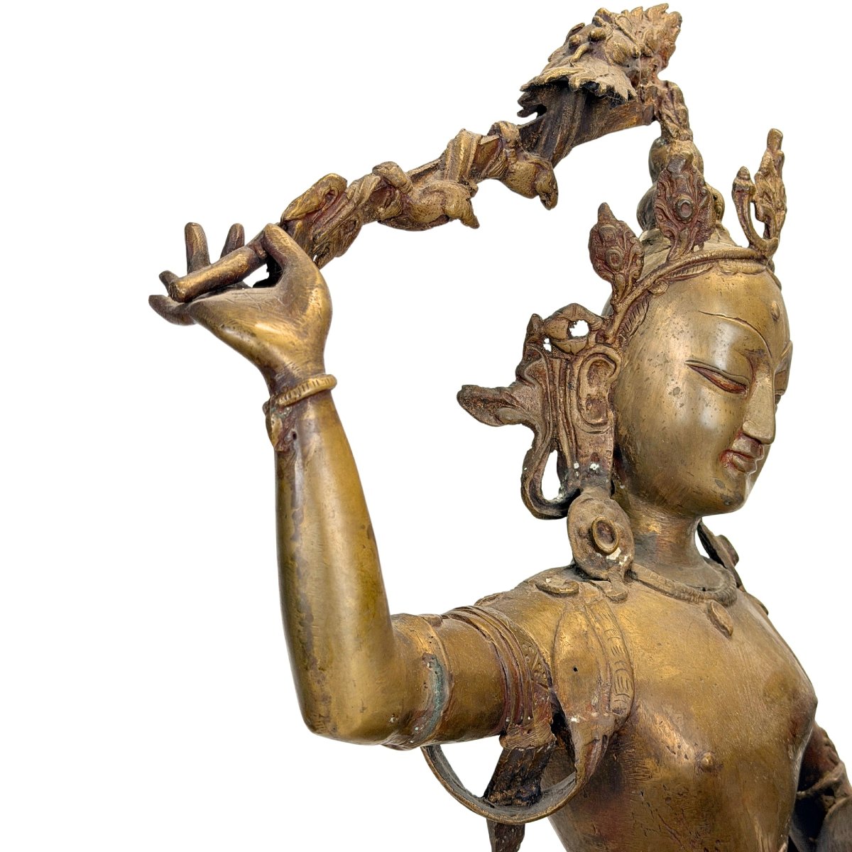 Mañjuśrī en bronze – Népal, vallée de Katmandou, XIXe siècle, 57 cm-photo-2