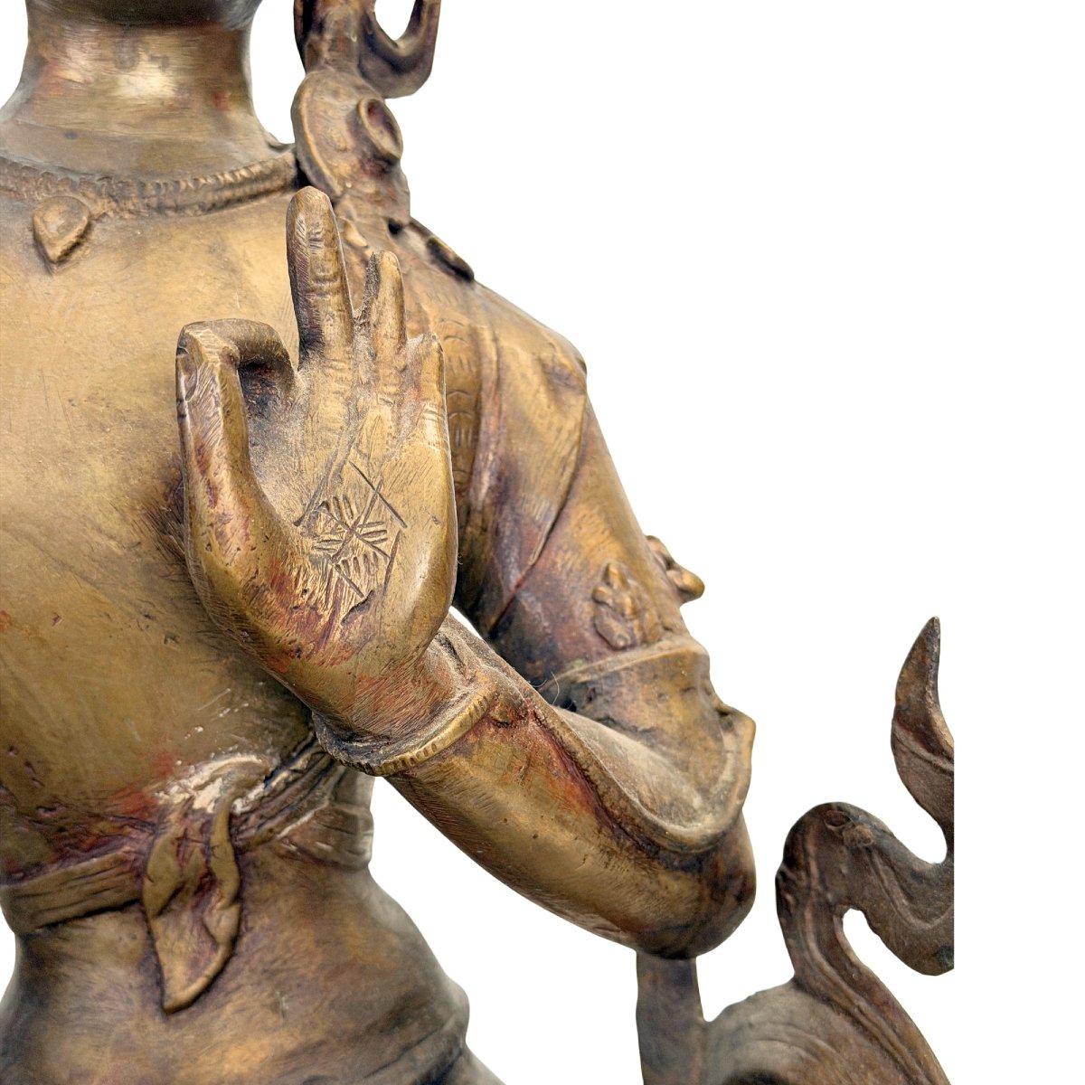 Mañjuśrī en bronze – Népal, vallée de Katmandou, XIXe siècle, 57 cm-photo-3