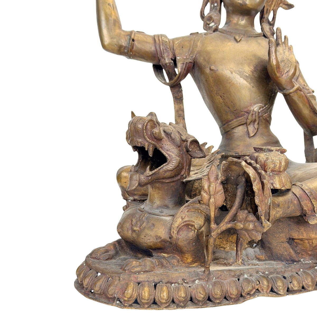 Mañjuśrī en bronze – Népal, vallée de Katmandou, XIXe siècle, 57 cm-photo-4