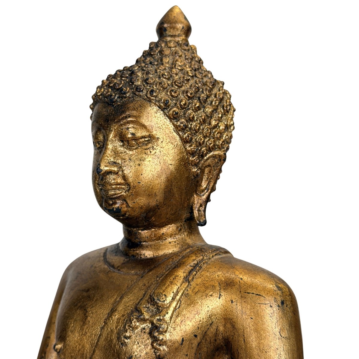 Thai Shakyamuni Buddha In Gilded Bronze On Lacquer – Rattanakosin, 19th Century-photo-2