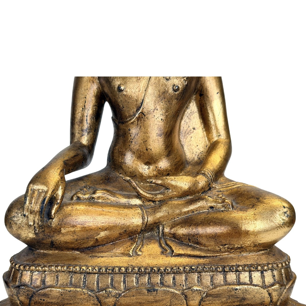 Thai Shakyamuni Buddha In Gilded Bronze On Lacquer – Rattanakosin, 19th Century-photo-3