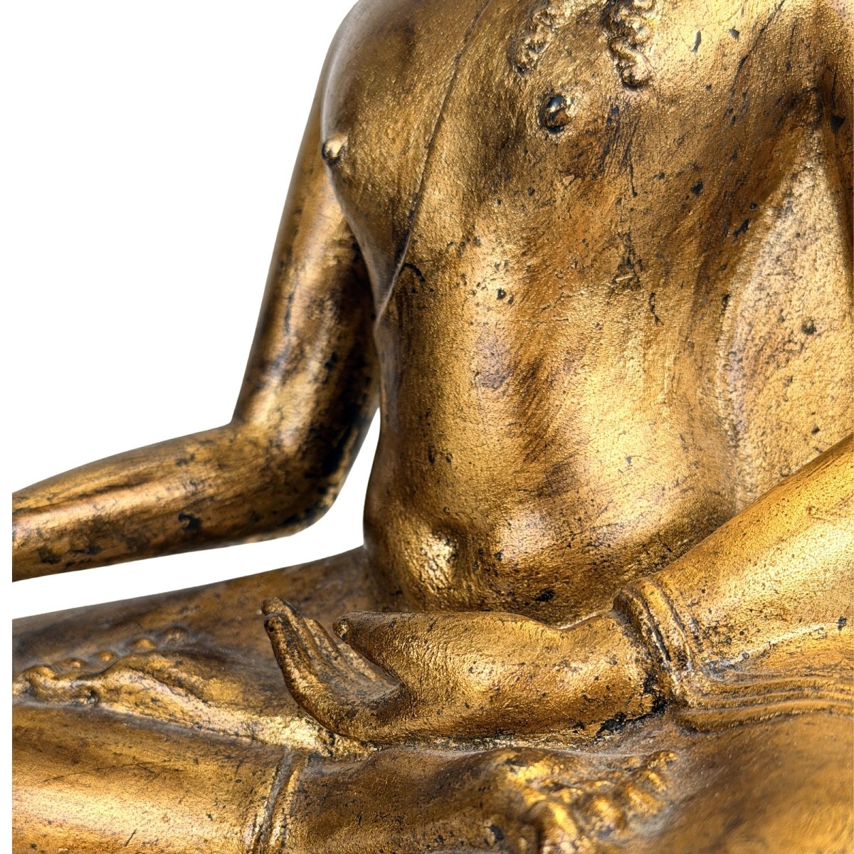 Thai Shakyamuni Buddha In Gilded Bronze On Lacquer – Rattanakosin, 19th Century-photo-4
