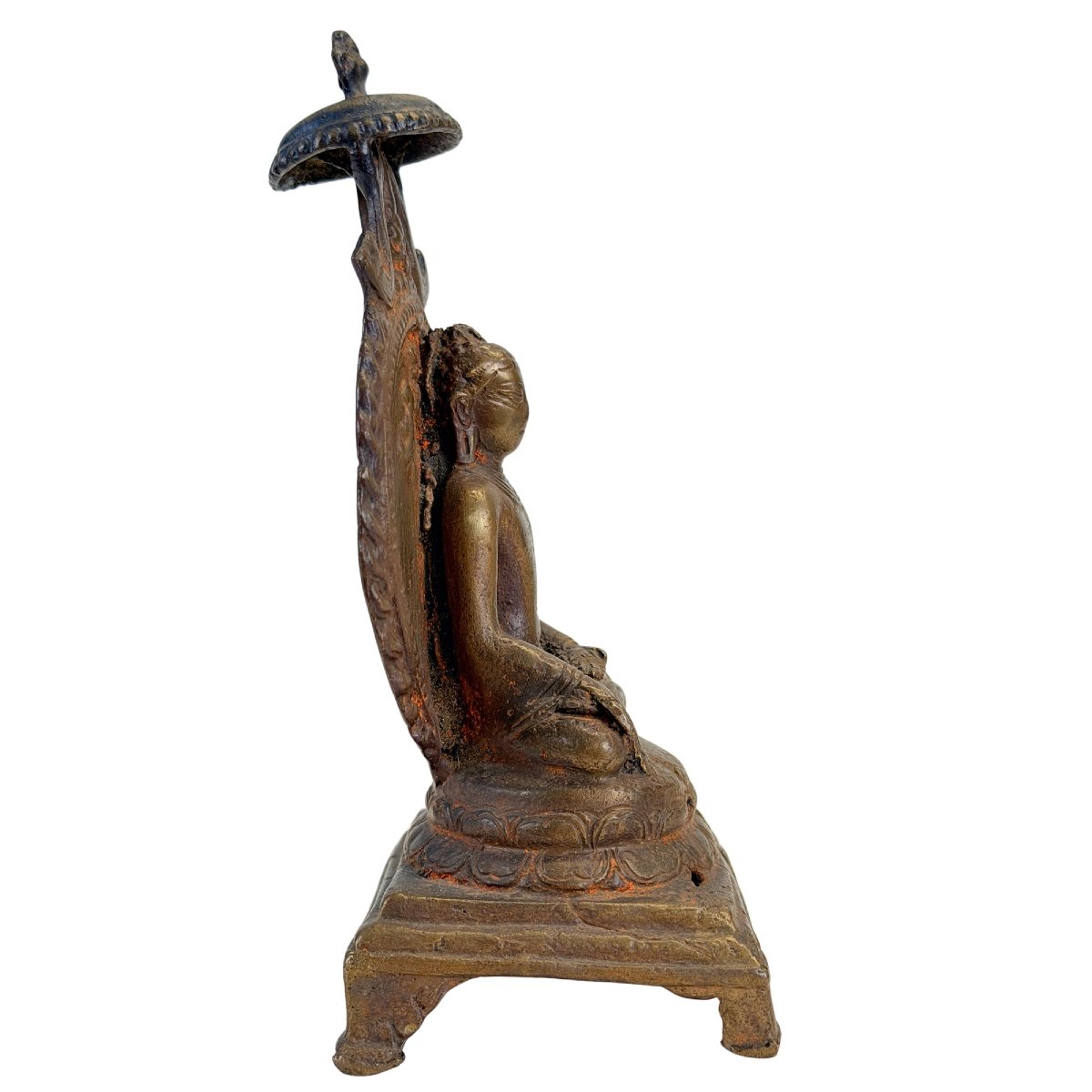 Bouddha Ratnasambhava indien en bronze – Renouveau du style Pala, XIXe siècle-photo-4