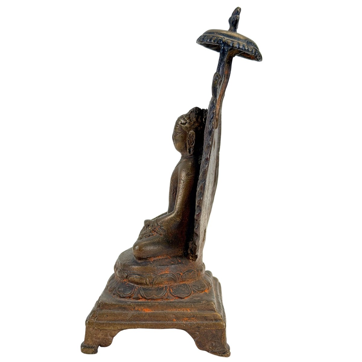 Bouddha Ratnasambhava indien en bronze – Renouveau du style Pala, XIXe siècle-photo-4