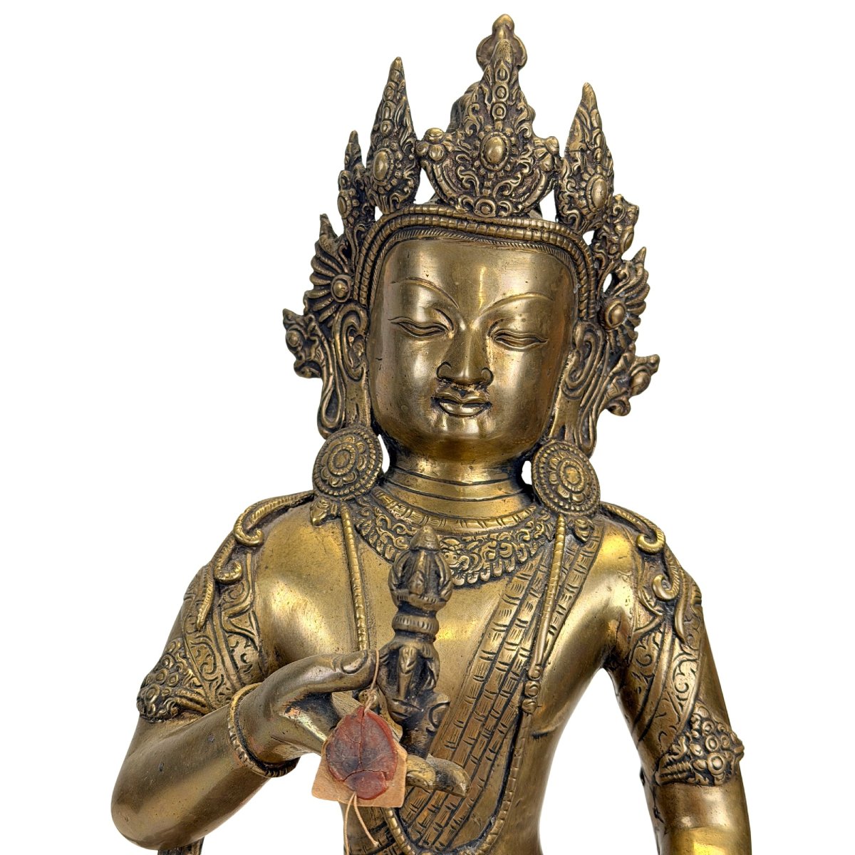 Tibetan Vajrasattva In Gilded Bronze – Newar Influence, 19th Century-photo-1