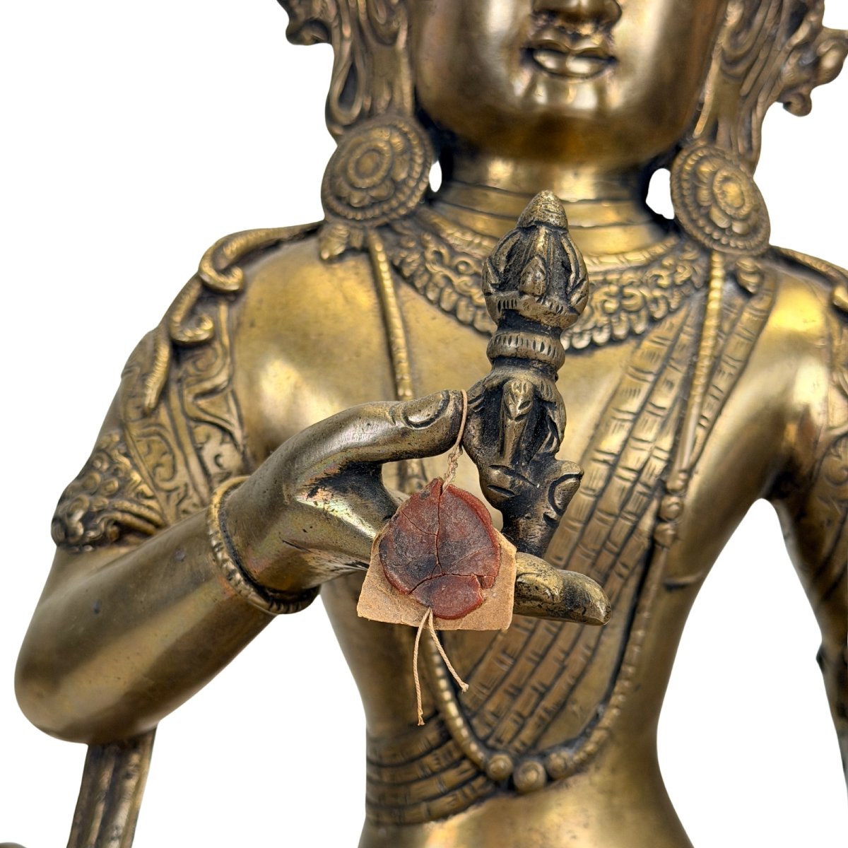 Tibetan Vajrasattva In Gilded Bronze – Newar Influence, 19th Century-photo-6