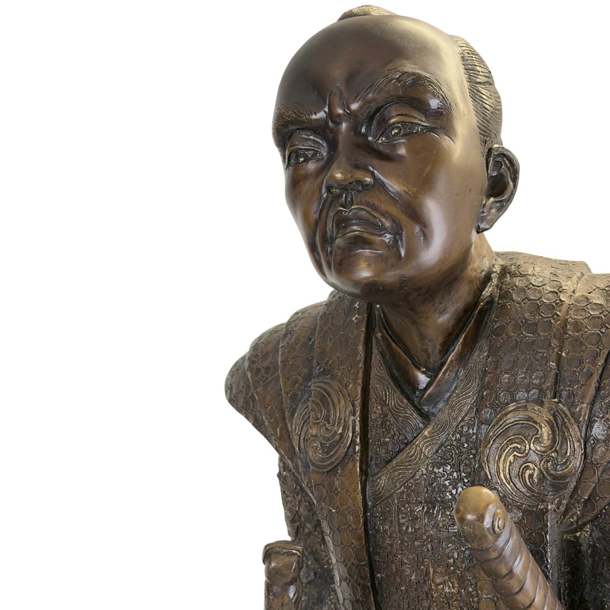 Samouraï japonais en bronze – Époque Meiji, XIXe siècle-photo-1