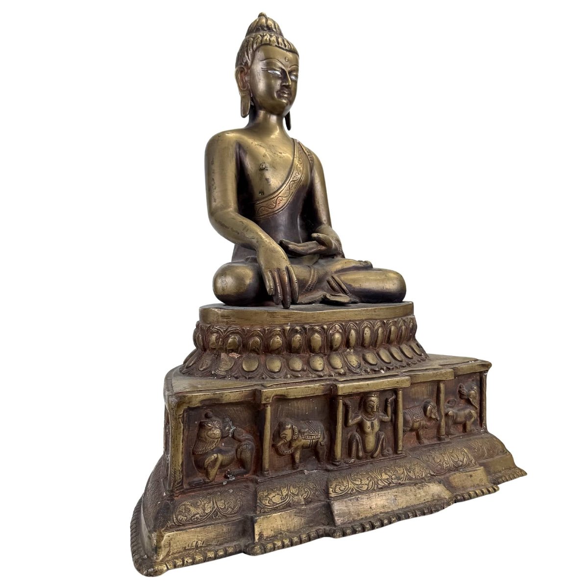 Himalayan Bronze Buddha With Silver-inlaid Eyes – 16th–17th Century-photo-2
