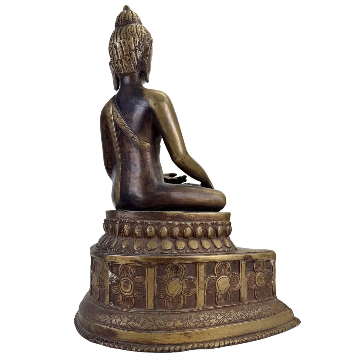 Himalayan Bronze Buddha With Silver-inlaid Eyes – 16th–17th Century-photo-4