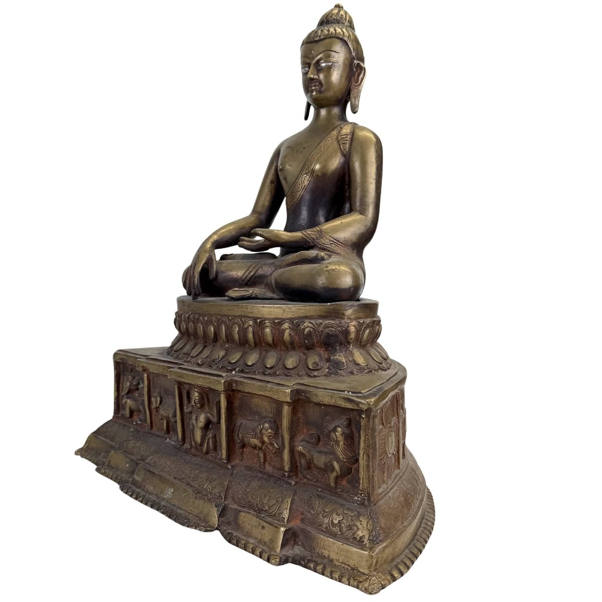 Himalayan Bronze Buddha With Silver-inlaid Eyes – 16th–17th Century-photo-3