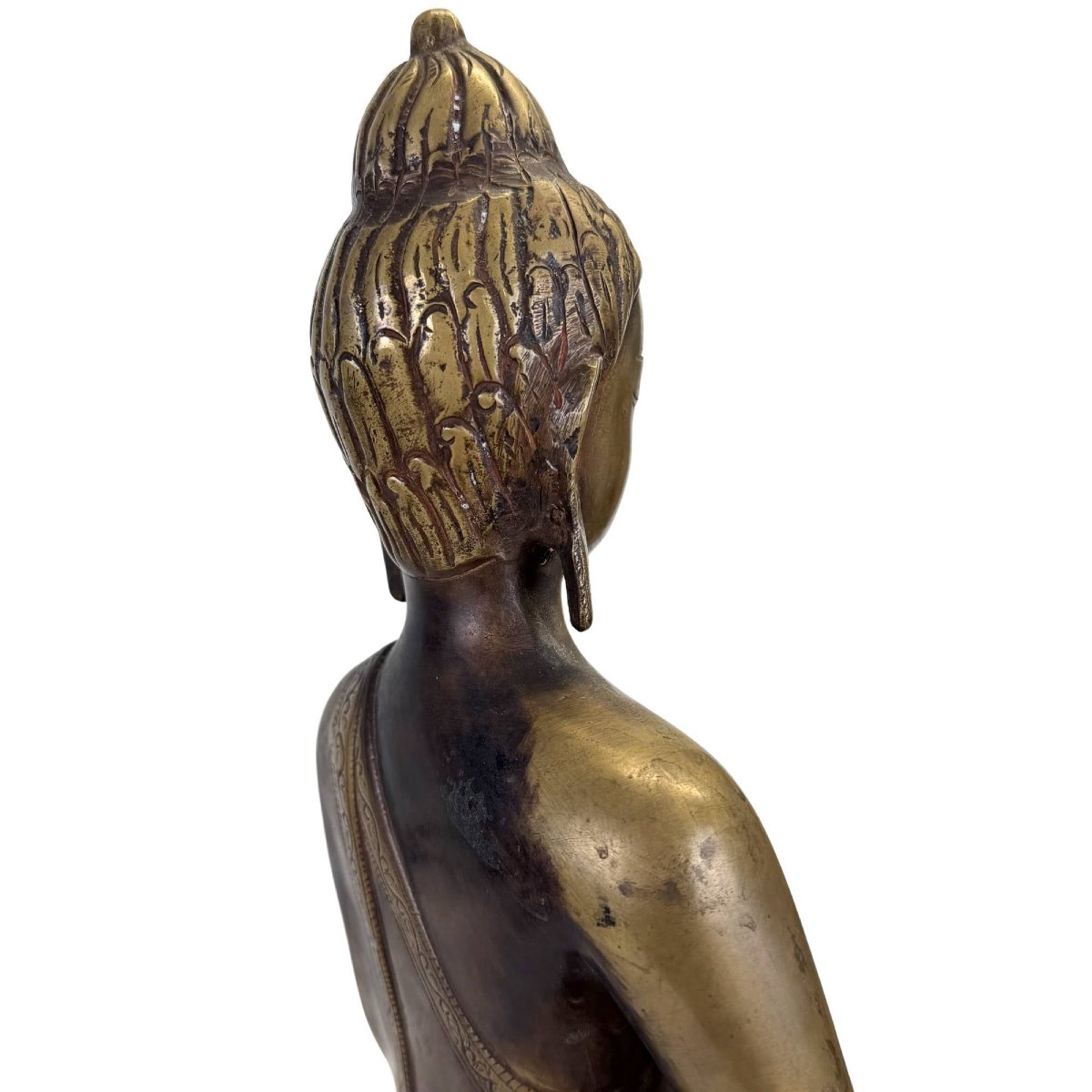 Himalayan Bronze Buddha With Silver-inlaid Eyes – 16th–17th Century-photo-6